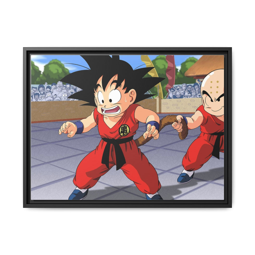 Goku vs Krillin Canvas Framed Art Print