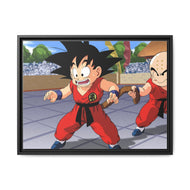 Goku vs Krillin Canvas Framed Art Print