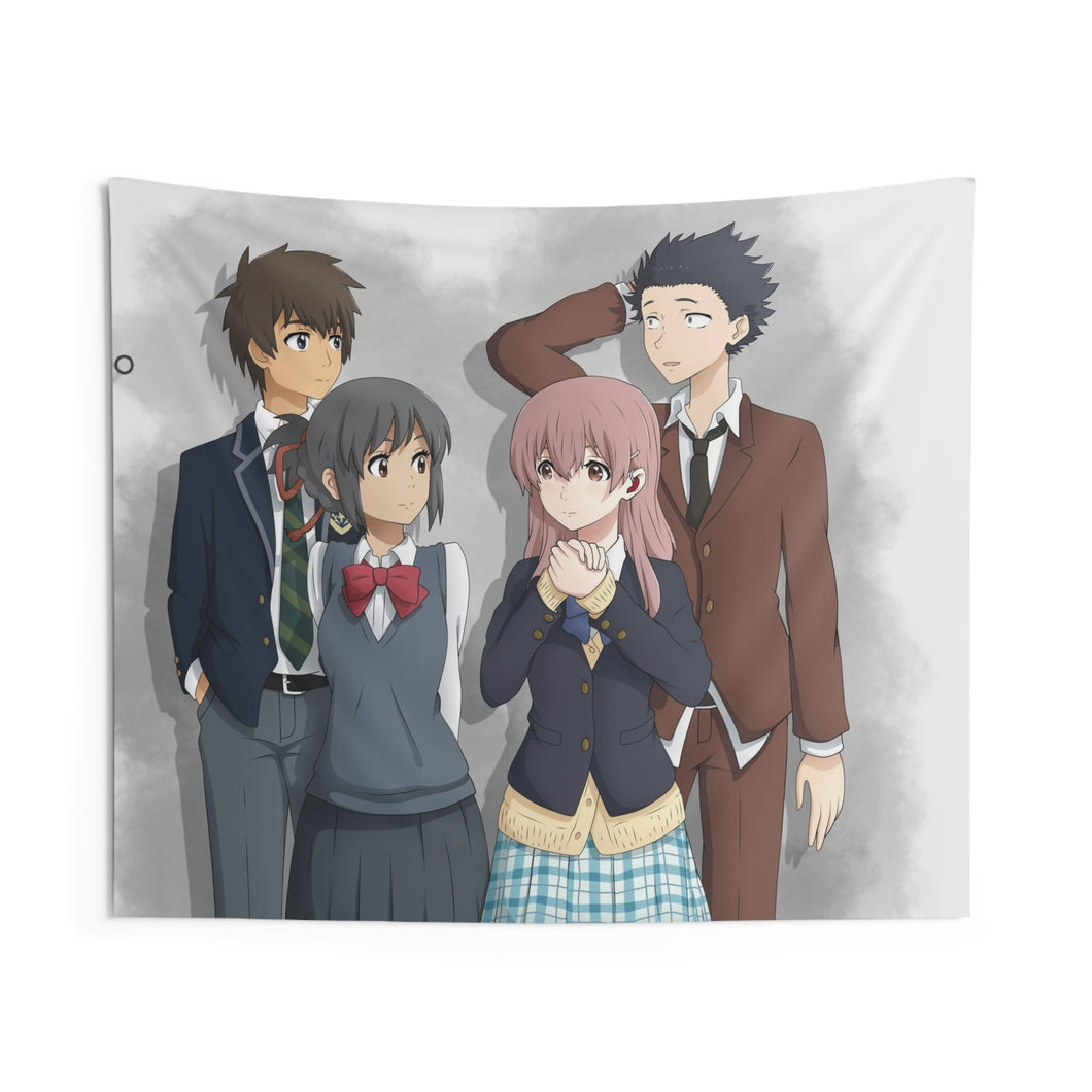 A Silent Voice + Your Name. Indoor Wall Tapestry