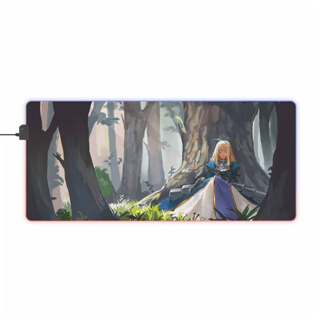 Saber (Fate Series) RGB LED Mouse Pad (Desk Mat)