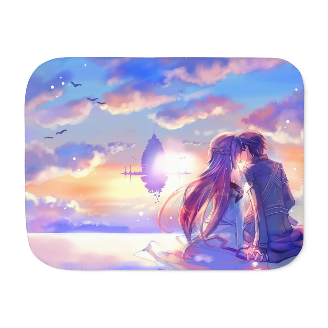 Kirito & Asuna Sherpa Blanket