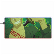Load image into Gallery viewer, One Piece Roronoa Zoro RGB LED Mouse Pad (Desk Mat)
