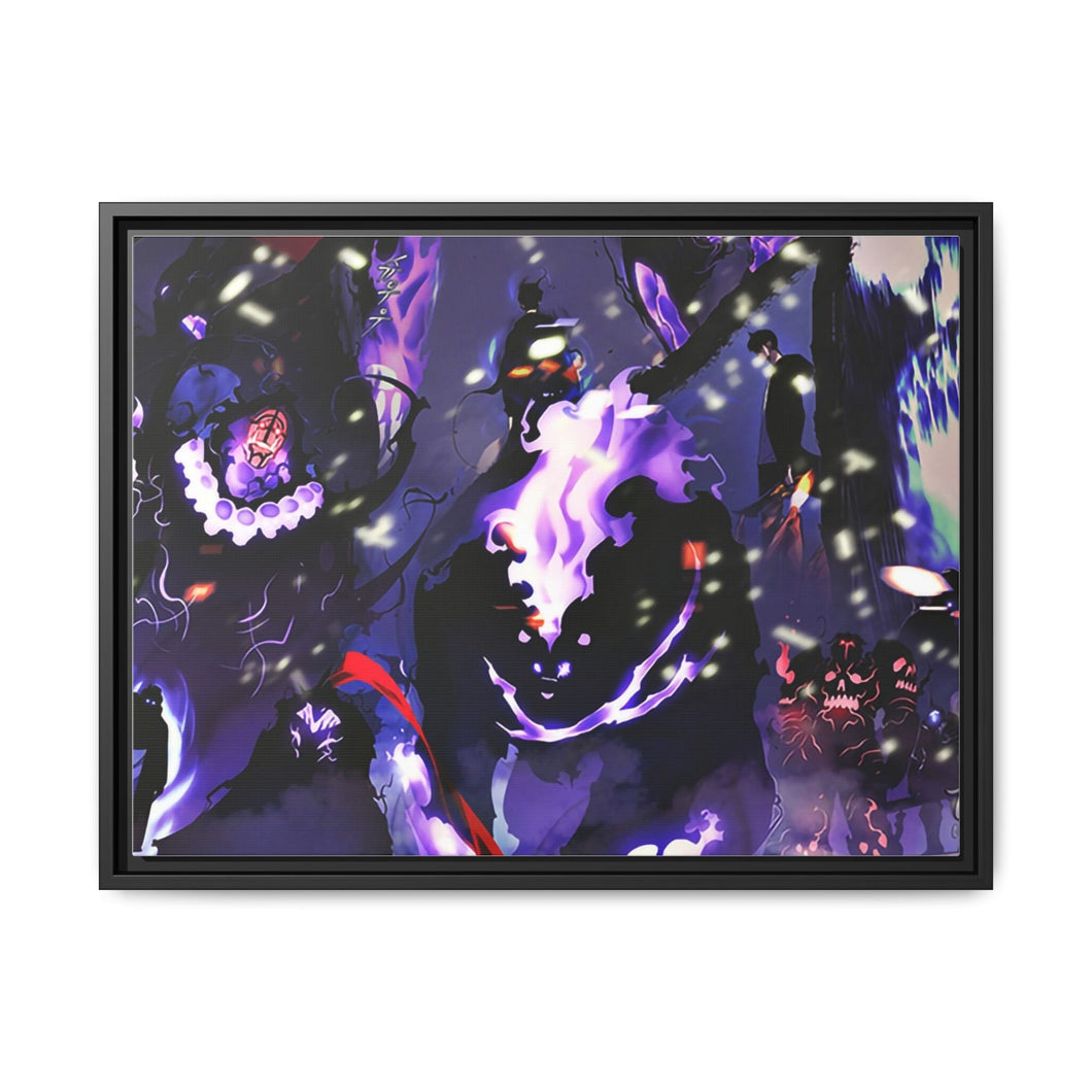 Anime Solo Leveling Canvas Framed Art Print