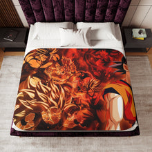 Load image into Gallery viewer, Goku All Forms Sherpa Blanket
