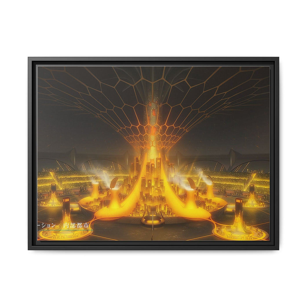 The Inner City Canvas Framed Art Print