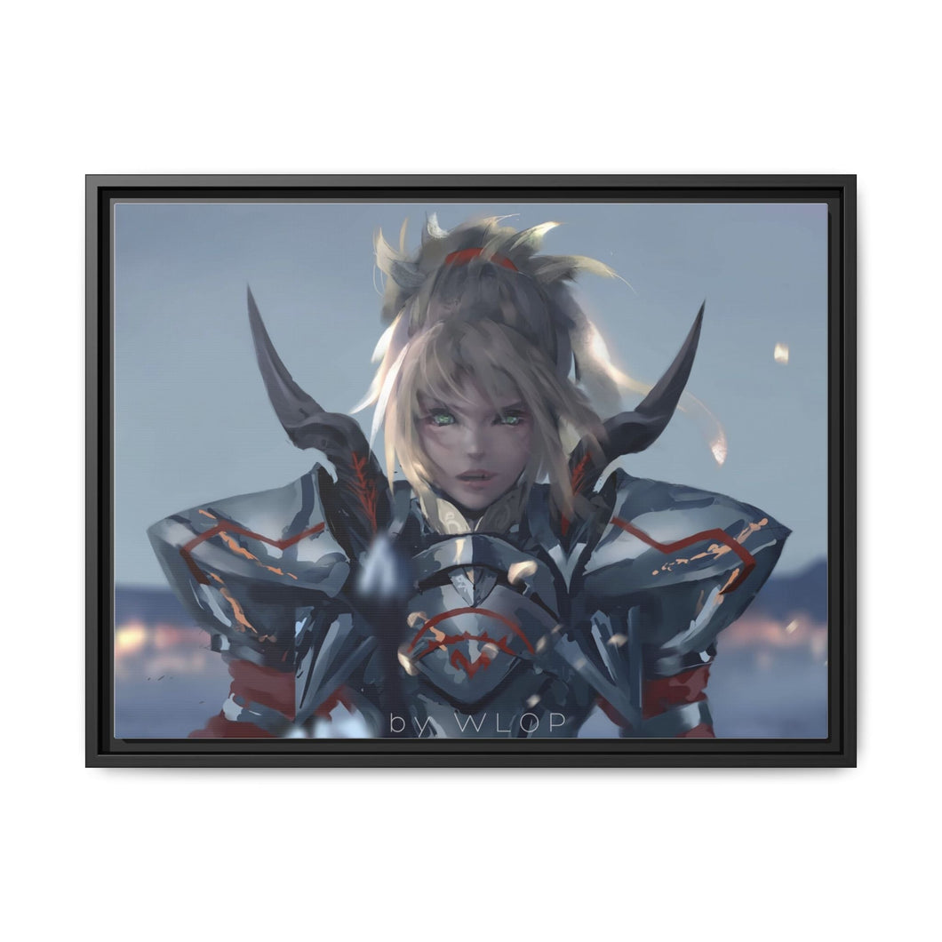 Fate/Apocrypha Saber Of Red Canvas Framed Art Print