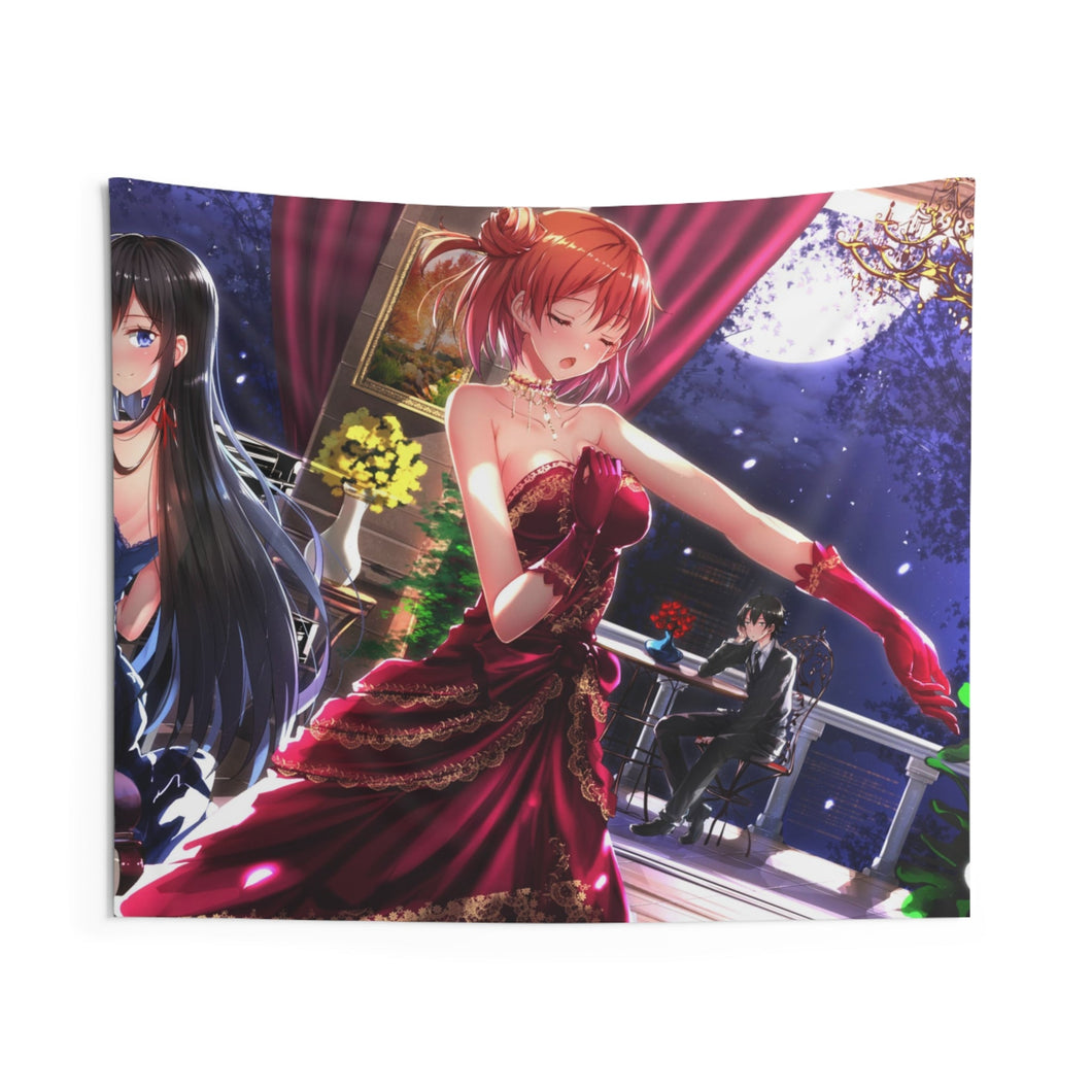 My Teen Romantic Comedy SNAFU Hachiman Hikigaya, Yukino Yukinoshita, Yui Yuigahama Indoor Wall Tapestry