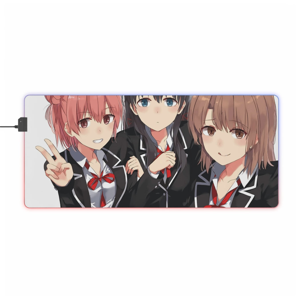 My Teen Romantic Comedy SNAFU Yukino Yukinoshita, Yui Yuigahama RGB LED Mouse Pad (Desk Mat)