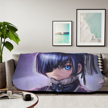 Load image into Gallery viewer, Black Butler Sherpa Blanket

