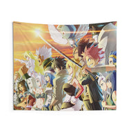 Fairy Tail Natsu Dragneel, Erza Scarlet, Gray Fullbuster, Lucy Heartfilia, Happy Indoor Wall Tapestry
