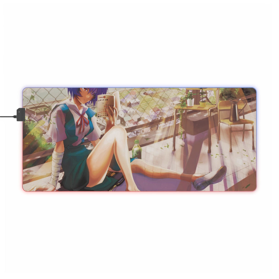 Neon Genesis Evangelion Rei Ayanami RGB LED Mouse Pad (Desk Mat)