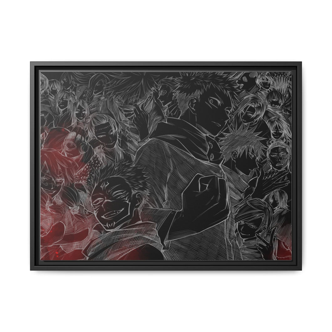 Jujutsu Kaisen Megumi Fushiguro, Nobara Kugisaki, Kento Nanami, Toge Inumaki, Maki Zenin Canvas Framed Art Print
