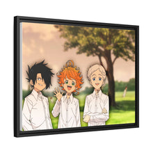 Load image into Gallery viewer, The Promised Neverland Ray, Norman, Emma Canvas Framed Art Print
