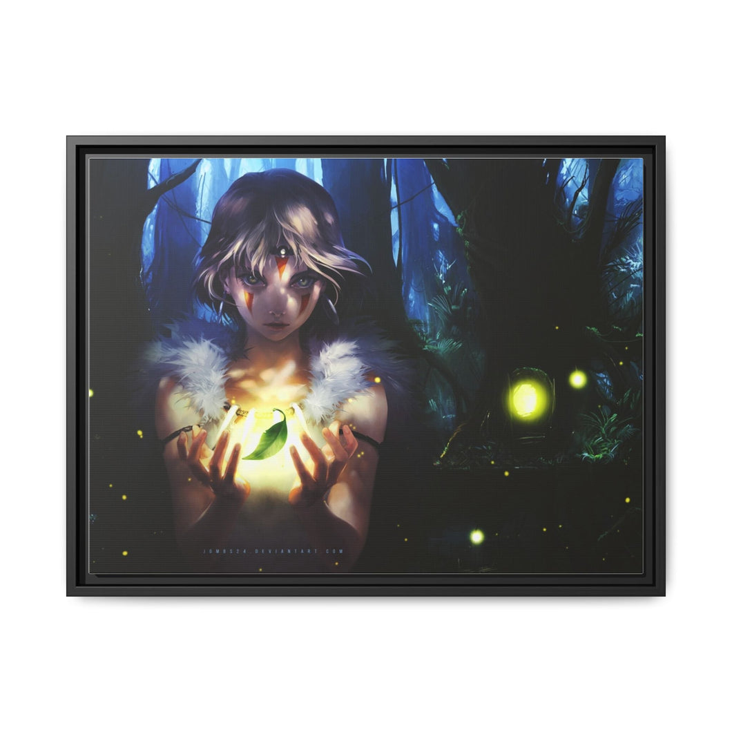 Anime Princess Mononoke Canvas Framed Art Print