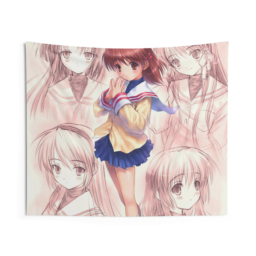 Clannad Nagisa Furukawa, Tomoyo Sakagami, Kyou Fujibayashi, Fuuko Ibuki, Kotomi Ichinose Indoor Wall Tapestry