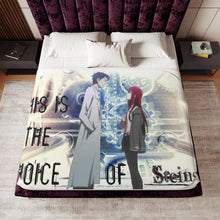 Load image into Gallery viewer, Makise Kurisu &amp; Rintarou Okabe Sherpa Blanket
