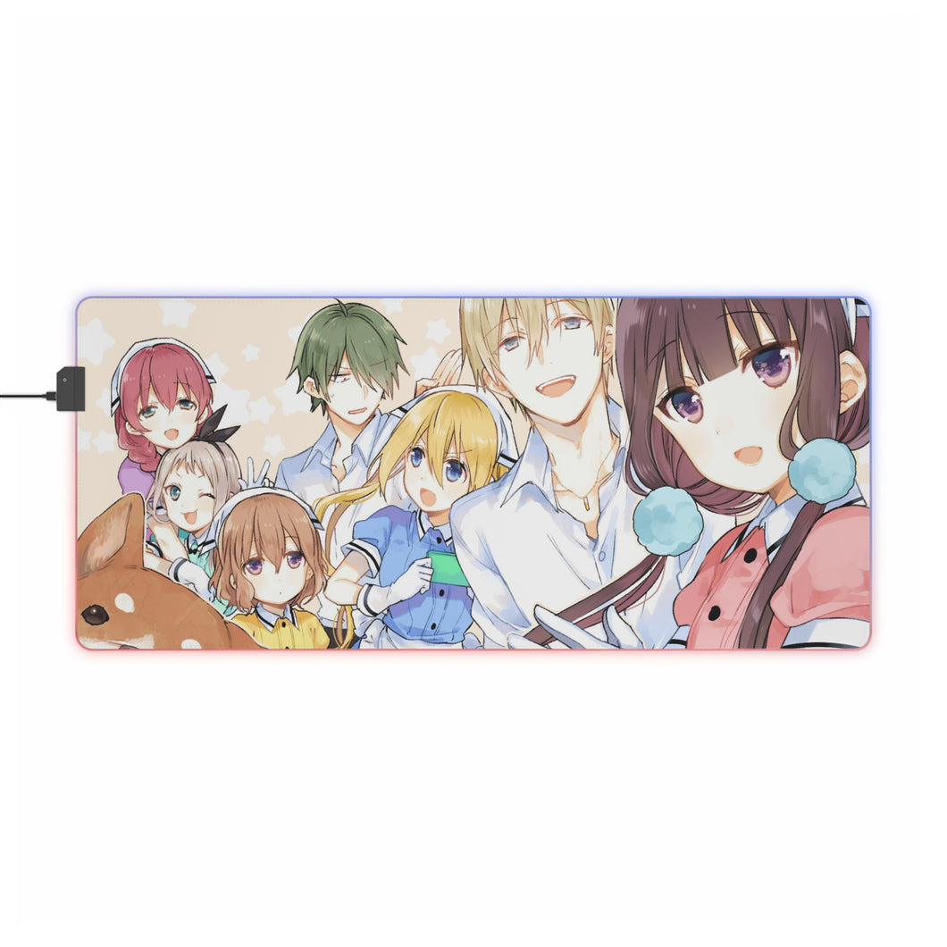 Blend S Maika Sakuranomiya, Kaho Hinata, Mafuyu Hoshikawa, Dino, Kouyou Akizuki RGB LED Mouse Pad (Desk Mat)