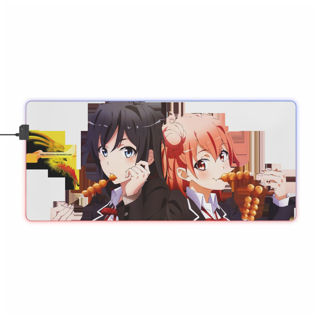 My Teen Romantic Comedy SNAFU Yukino Yukinoshita, Yui Yuigahama RGB LED Mouse Pad (Desk Mat)