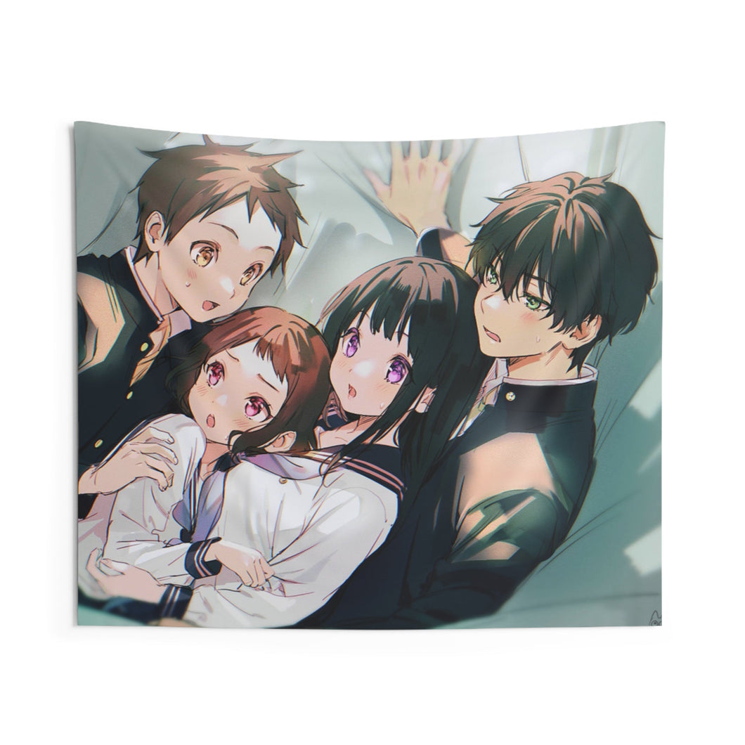 Hyouka Eru Chitanda, Satoshi Fukube, Mayaka Ibara Indoor Wall Tapestry