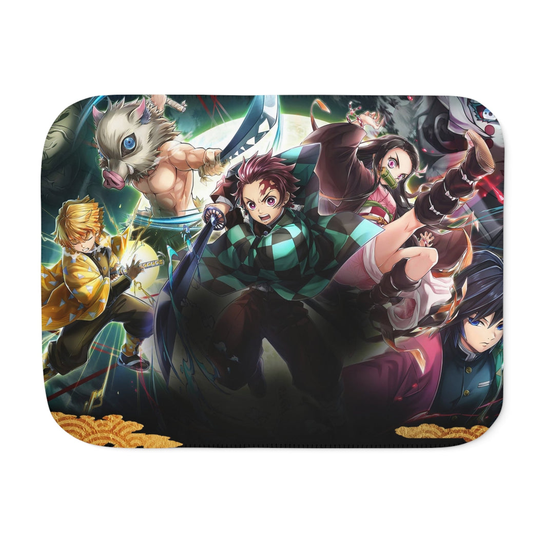 Anime Demon Slayer: Kimetsu no Yaiba Sherpa Blanket