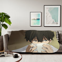 Load image into Gallery viewer, Hōtarō Oreki Face Sherpa Blanket
