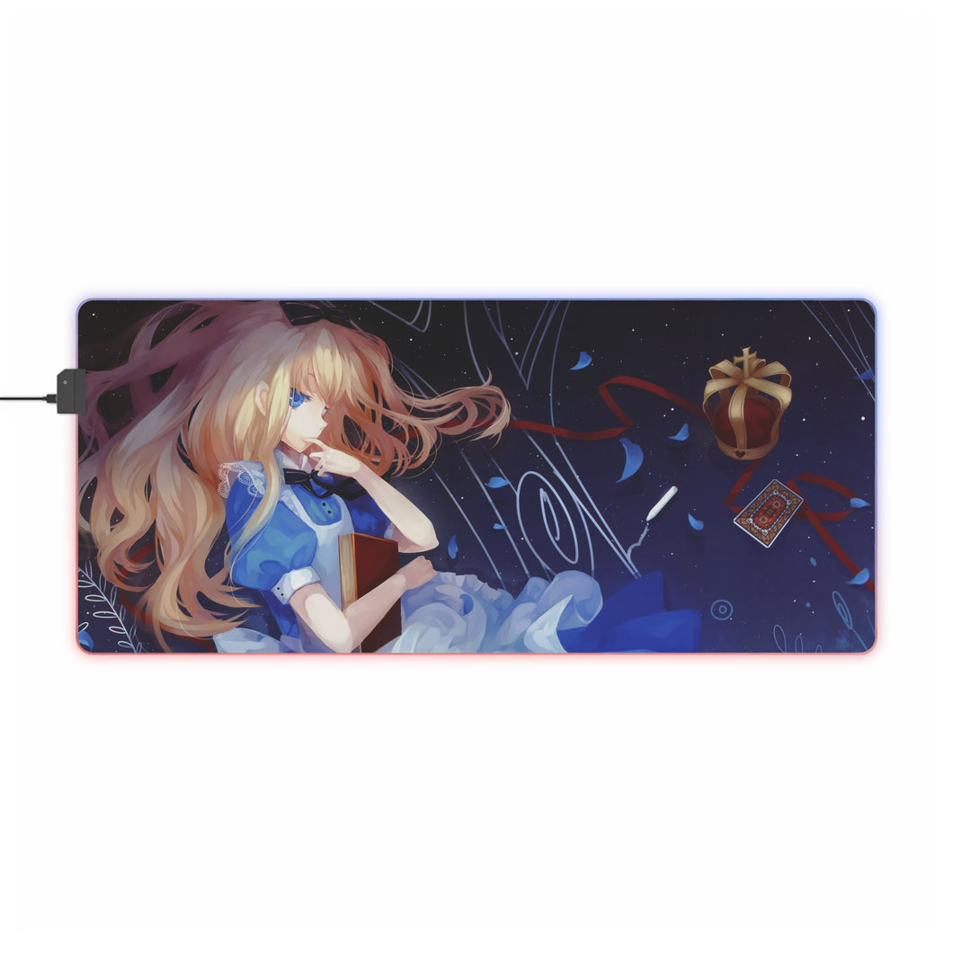 Anime Alice In Wonderland RGB LED Mouse Pad (Desk Mat)