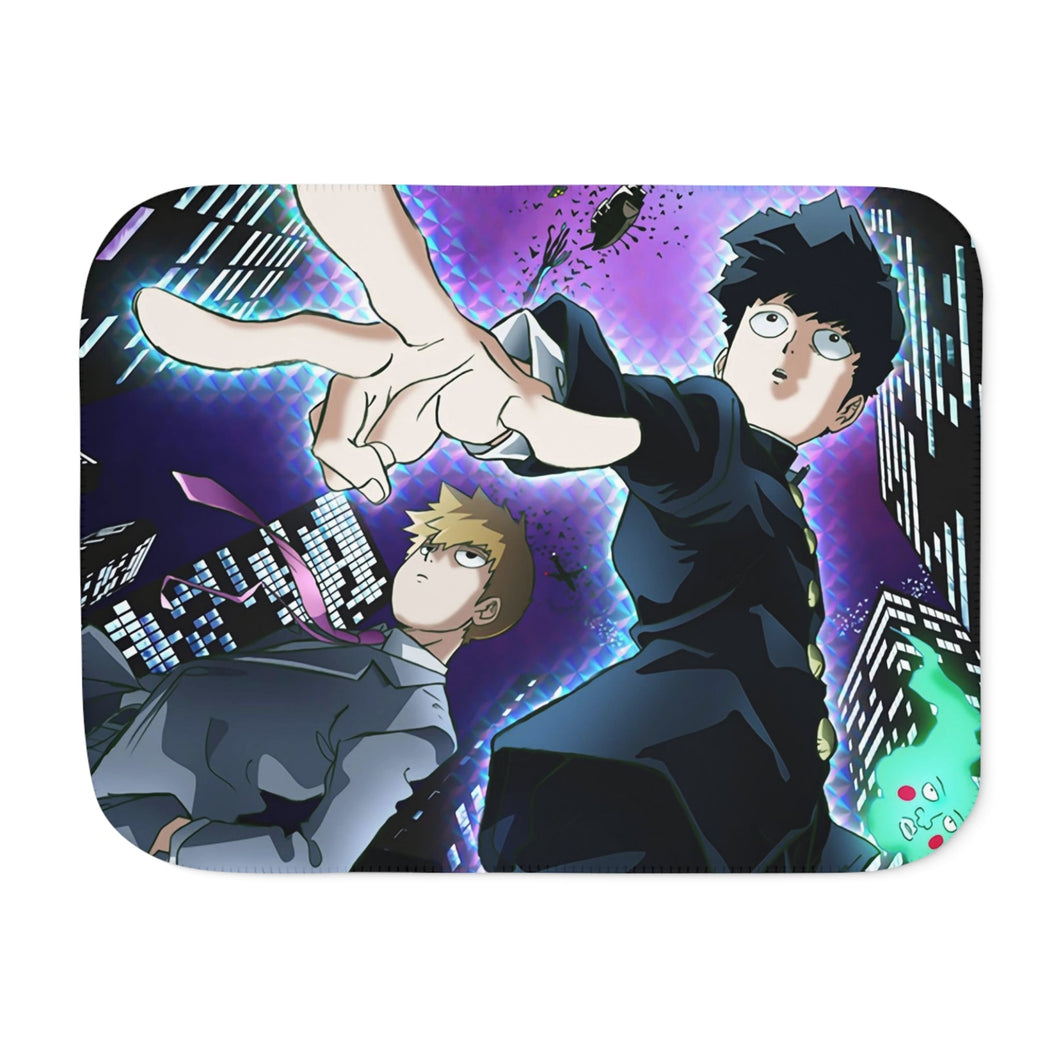 Mob Psycho 100 Arataka Reigen, Shigeo Kageyama, Ekubo Sherpa Blanket
