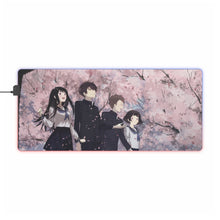 Load image into Gallery viewer, Hyouka Eru Chitanda, Satoshi Fukube, Mayaka Ibara RGB LED Mouse Pad (Desk Mat)
