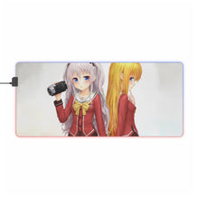 Load image into Gallery viewer, Nao Tomori and Yusa Nishimori holding hands RGB LED Mouse Pad (Desk Mat)

