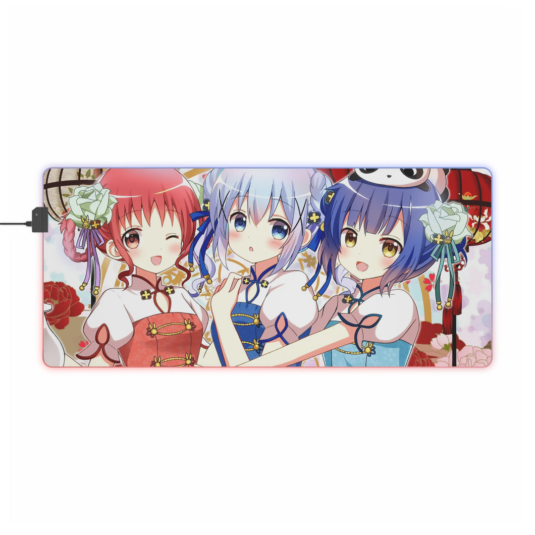 Is The Order A Rabbit? RGB LED Mouse Pad (Desk Mat)