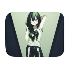 Load image into Gallery viewer, My Hero Academia Tsuyu Asui Sherpa Blanket
