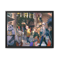 Jujutsu Kaisen Megumi Fushiguro, Nobara Kugisaki, Kento Nanami, Toge Inumaki, Maki Zenin Canvas Framed Art Print