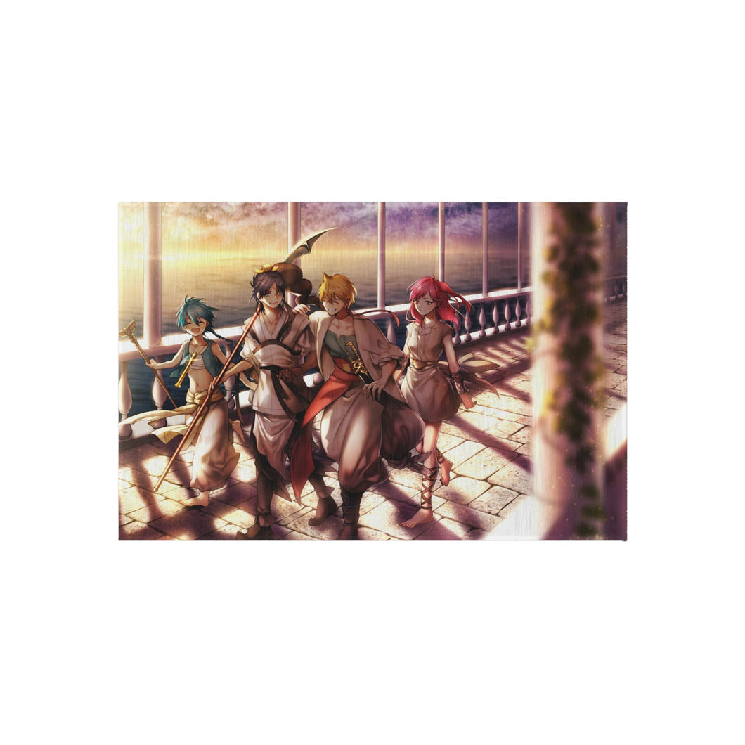 Magi: The Labyrinth Of Magic Morgiana, Alibaba Saluja, Aladdin, Hakuryuu Ren, Japanese Desk Mat Rug