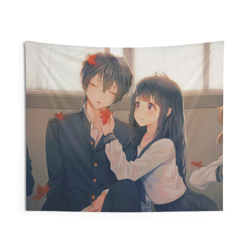 Hyouka Eru Chitanda, Satoshi Fukube, Mayaka Ibara Indoor Wall Tapestry
