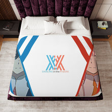 Load image into Gallery viewer, Zero Two and Hiro Sherpa Blanket
