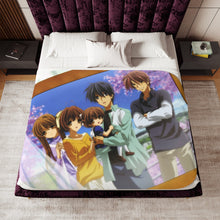 Load image into Gallery viewer, Clannad Tomoya Okazaki, Nagisa Furukawa, Akio Furukawa, Sanae Furukawa Sherpa Blanket
