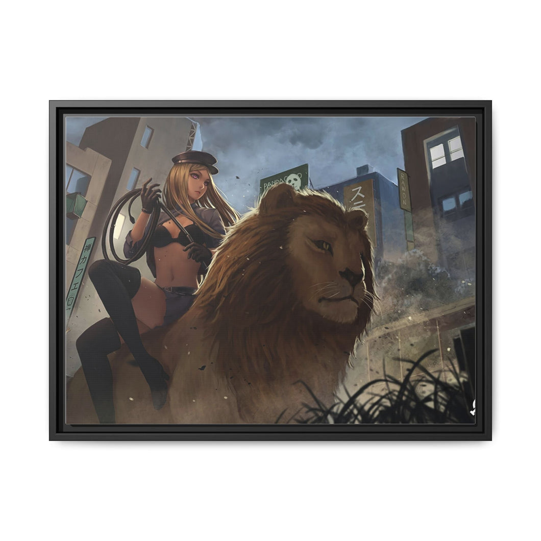 Bishamonten Canvas Framed Art Print