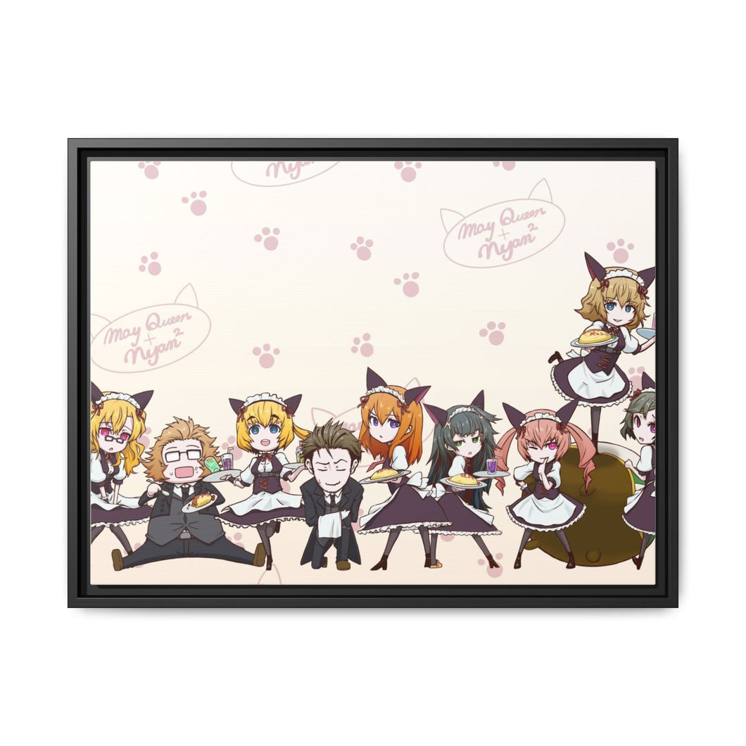 May Queen's Cafe Heaven Canvas Framed Art Print