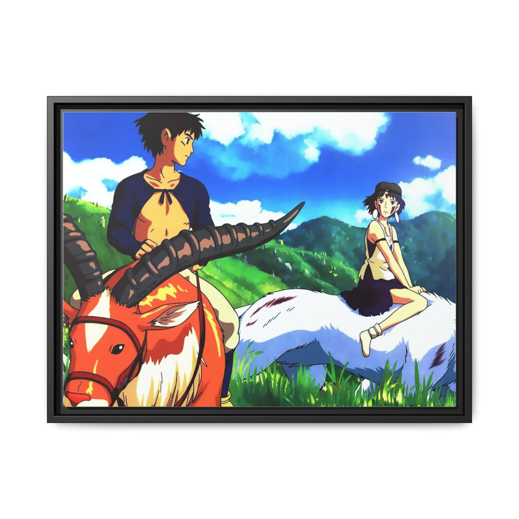 Anime Princess Mononoke Canvas Framed Art Print