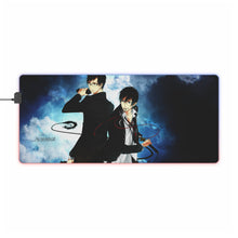 Load image into Gallery viewer, Blue Exorcist RGB LED Mouse Pad (Desk Mat)
