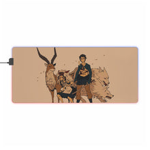 Load image into Gallery viewer, Princess Mononoke Ashitaka RGB LED Mouse Pad (Desk Mat)
