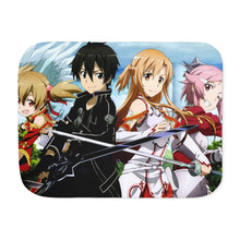 Load image into Gallery viewer, Silica,Kirito,Asuna and Lisbeth Sherpa Blanket
