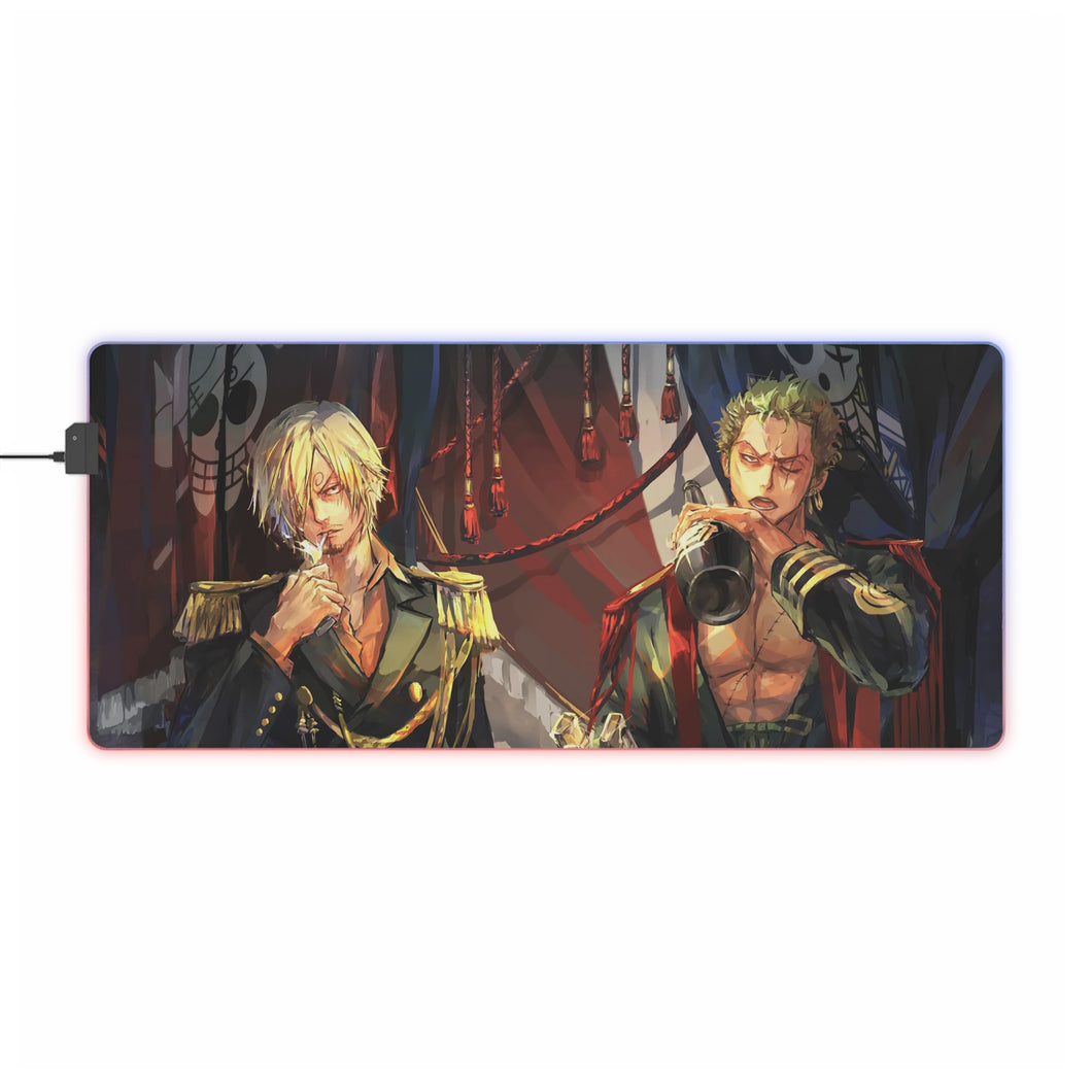 Roronoa Zoro/Vinsmoke Sanji RGB LED Mouse Pad (Desk Mat)