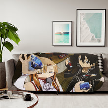 Load image into Gallery viewer, Kirito and Asuna Sherpa Blanket
