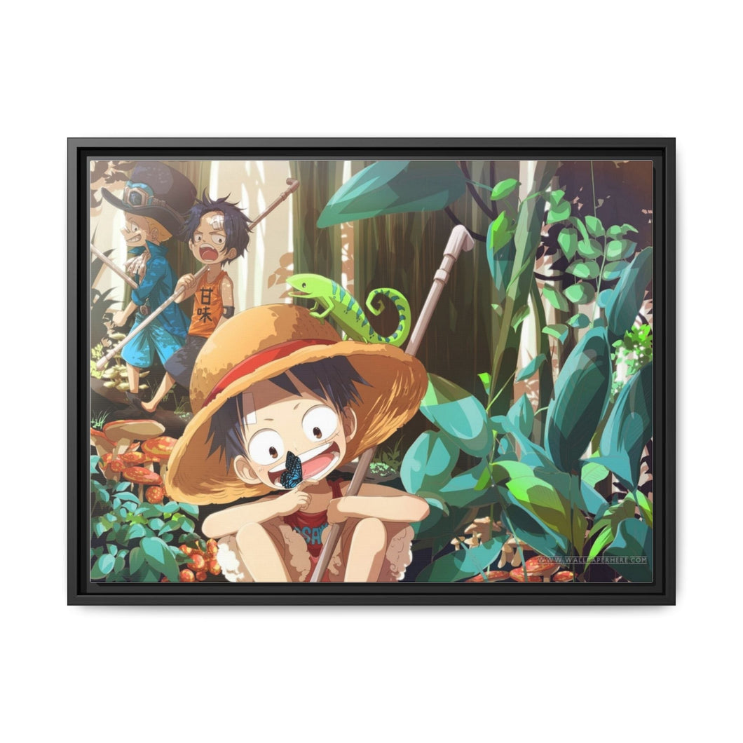 Anime One Piecer Canvas Framed Art Print