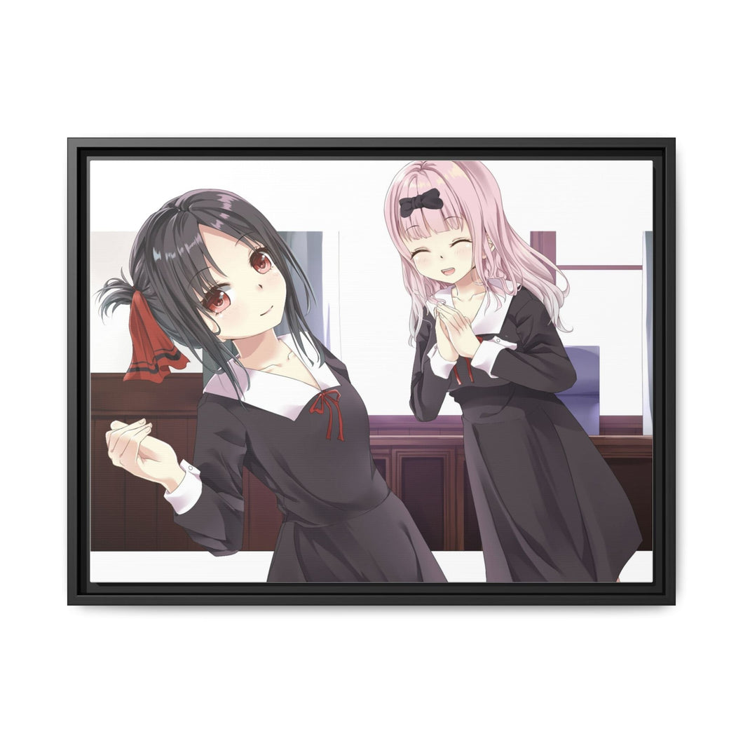 Kaguya and Chika Canvas Framed Art Print