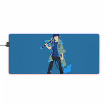 Load image into Gallery viewer, Blue Exorcist RGB LED Mouse Pad (Desk Mat)
