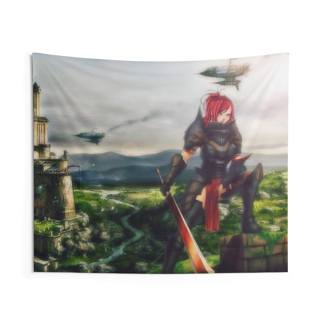 Erza Scarlet - Knight & Castle Indoor Wall Tapestry