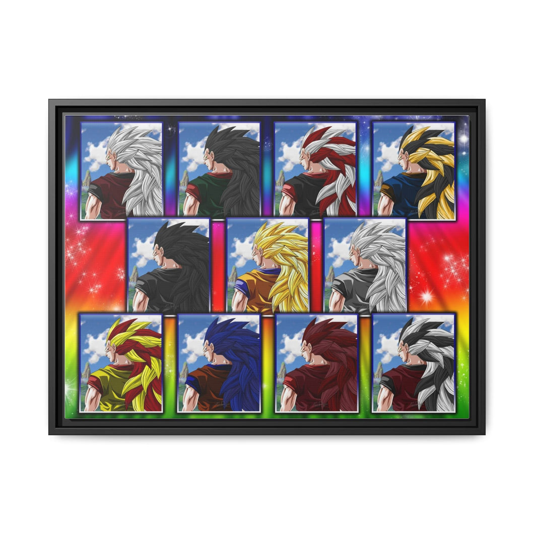 Super Saiyan 3 Styles Canvas Framed Art Print