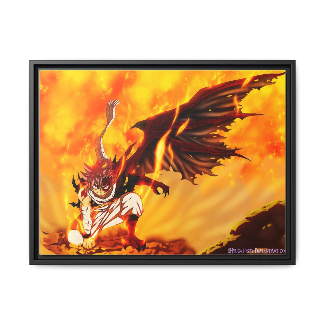 Fairy Tail Natsu Dragneel Canvas Framed Art Print